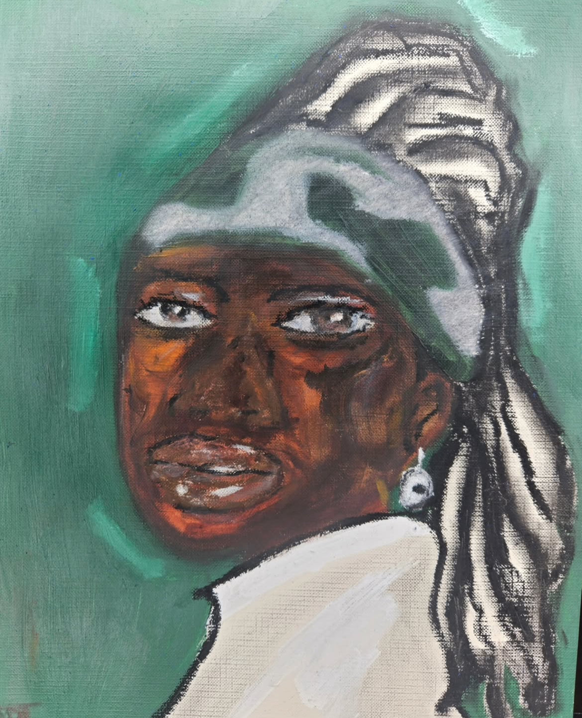 “Melanin Girl with a Pearl Earrings” (Print)