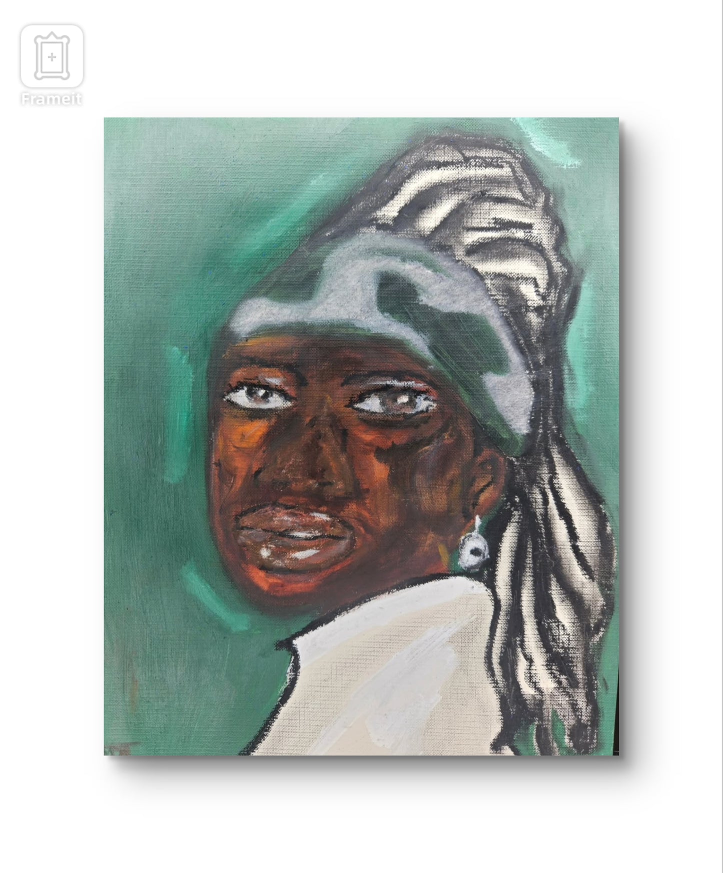 “Melanin Girl with a Pearl Earrings” (Print)